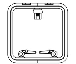 Picture of Lewmar 39944030 Low Profile Size 44 Rectangular Self Supporting Marine Hatch