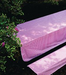 Picture of Camco 51021 Picnic Tablecloth with Bench Covers Red/White Checkered