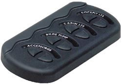 Picture of BEP Marine CG24WF Marinco Contour Generation II Sprayproof Switch Panel With Fuse(s) - Black