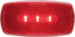 Picture of Optronics MCL32RBBP Ledmark Lght Ovl Blk Bse Red