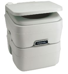Picture of Sealand 9108554395 Dometic 5.0 Gallon SaniPottie 965MSD Portable Toilet with Mounting Brackets