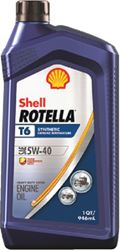 Picture of Shell Oil 550049479 Shell 550049479 Rotella® T6 Synthetic Heavy Duty Diesel Engine Oil, 5W-40, Qt