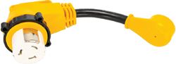 Picture of Camco 55638 PowerGrip RV Electrical Adapter 15A Male to 50A Locking Female 12-Inch