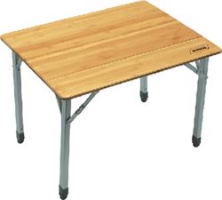 Picture of Camco 51895 Bamboo Folding Table with Adjustable Aluminum Legs
