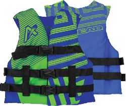 Picture of Airhead Sports Group 30081-03-A-BLLG Youth Trend Life Vest USCG Approved Type III Green Blue