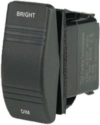 Picture of BEP Marine 1001806 BEP 1001806 Weather Resistant Contura Dimmer Rocker Switch, (On)-Off–(On), SPDT, 1/4" Blade Terminals