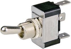 Picture of BEP Marine 1002001 BEP 1002001 Chrome Plated Toggle Switch, On-Off-On, SPDT, 1/4" Blade Terminals