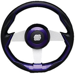Picture of Uflex GRIMANIPLS  Grimani Steering Wheel, Purple w/Silver Spokes