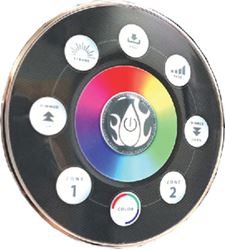 Picture of T-H Marine LED-RGBCONT-4R-DP RGB LED Light Controller with Chrome Bezel