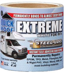 Picture of Co-Fair UBE625 Quick Roof Extreme RV Roof Repair Tape 6in x 25ft White