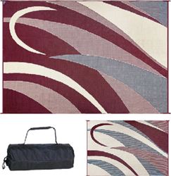 Picture of Ming's Mark GC5-BURG/BLK 8x20 Reversible Patio Mat Burgundy/Black