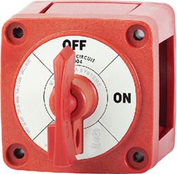 Picture of Blue Sea Systems 6004 Mini Battery Switch On/Off with Locking Key Red