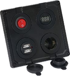Picture of Attwood Marine 14264-6 12V Dual USB Adapter with Battery Charge Display