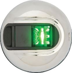 Picture of Attwood Marine NV3012SSG7 LightArmor LED Vertical Surface Mount Starboard Side Light Round