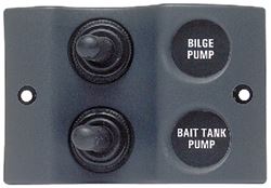 Picture of BEP Marine 9002WP Marinco Micro Sprayproof Switch Panel 2 x 2-Way Switch