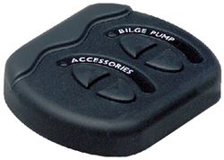 Picture of BEP Marine CG22WF Marinco Contour Generation II Sprayproof Switch Panel With Fuse(s) - Black