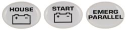 Picture of BEP Marine SET715 Marinco Set of 3 Battery Switch Labels (Start, Emerg Parallel, House)
