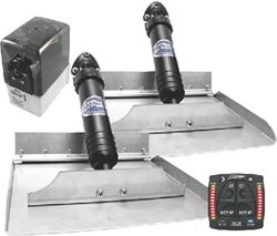 Picture of Bennett 2412OBI  Classic Hydraulic Trim Tab Kit With OBI9000H Integrated Helm Control, 24" x 12"