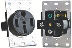 Picture of RV Designer S981 50 Amp Flush Mount Receptacle NEMA 14-50R