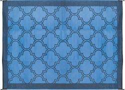 Picture of Camco 42876 Reversible Outdoor RV Mat 6' x 9' Lattice Pattern Blue