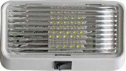Picture of Valterra DG71253VP Porch Light with Switch White Rectangular RV Exterior Light