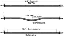 Picture of Dexter Axle 46063 S35-Sv3sxl-V-Bend