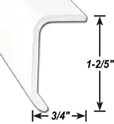 Picture of AP 021861018 Long Leg Aluminum Trim Molding Polar White 8 Foot