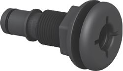 Picture of Flow-Rite MA-011-QLB 3/4" Qwik-Lok Thru-Hull Fitting Straight Flanged Black
