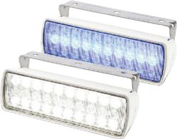 Picture of Hella 980950071 Sea Hawk XL Dual Color LED Floodlight White Housing Blue/White