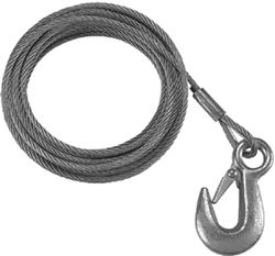 Picture of Wesbar WC3250100 Fulton WC325 0100 3/16" x 25' Winch Cable & Hook Assembly with 4,200 lb Break Strength