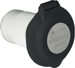 Picture of ParkPower by Marinco 6344ELBRVBLK 50 Amp RV Power Inlet Black