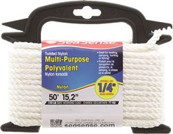 Picture of SeaSense 50012890 1/4x50ft Ny Twisted Rope, White Winder +