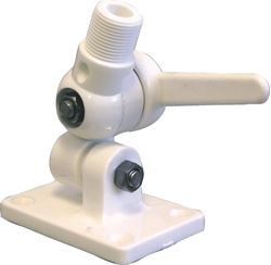 Picture of SeaSense 50041102 Deck Mount Antenna Base White Nylon Ratcheting