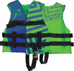 Picture of Airhead Sports Group 3008102ALGBL Child/Youth Trend Vest Type III Life Jacket Green/Blue