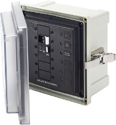Picture of Blue Sea Systems 3118 SMS Surface Mount Panel Enclosure with 50A ELCI and 2 Blanks - 120V AC