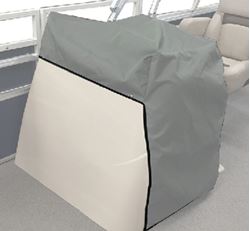 Picture of Carver Covers 61064F-10 Pontoon Console Cover Large - Fortress Gray