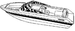 Picture of Carver Covers 77125S11 Sun-DURA Boat Cover for 25.5' I/O V-Hull Runabout with Windshield