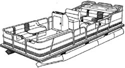 Picture of Carver Covers 77524S-11 CARVER SUN-DURA STYLED-TO-FIT BOAT COVER F/ 24.5' PONTOONS