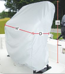 Picture of Carver Covers 84013F10 Poly-Flex II Universal Leaning Post Cover Grey 47"H x 41"W x 24"D