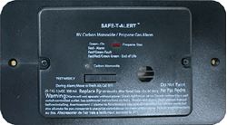 Picture of MTI Industries 25742BLTR Dual Propane/Carbon Monoxide Alarm with Black Trim Ring