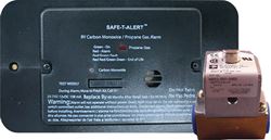 Picture of MTI Industries 25742RBLTRKIT Safe-T-Alert Dual CO/LP Alarm with Solenoid Valve and Trim Ring Black