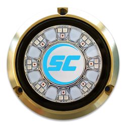 Picture of Shadow-Caster SCR-24-BB-BZ-10 Bronze Underwater LED Light - Bimini Blue 24 LEDs
