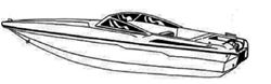 Picture of Carver Covers 74120F10 Poly-Flex II Boat Cover for 20.5' Sterndrive Ski Boats with Low Profile Windshield