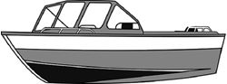 Picture of Carver Covers 79118S11 Sun-DURA Boat Cover for 18.5' Sterndrive Aluminum Boats Grey