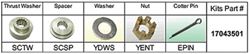 Picture of Solas 17043501 Propeller Hardware Kit for Suzuki Outboards Type C