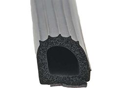 Picture of AP 018206 Ribbed Foam D-Seal with Adhesive Tape - 1" x 1" x 50'