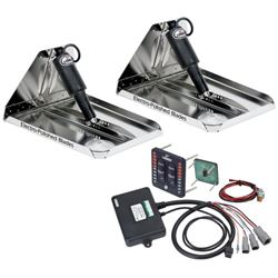 Picture of Lenco RT18X14HDI 18x14 Heavy Duty Performance Trim Tab Kit with LED Indicator