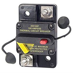 Picture of Blue Sea Systems 7187BSS 285 Series 100A Surface Mount Circuit Breaker