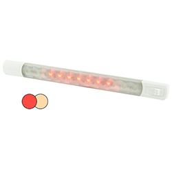 Picture of Hella 958121101 Marine Surface Mount LED Strip Light with Switch - Warm White/Red - 12V