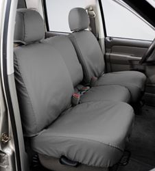 Picture of Covercraft SS8438PCGY Polycotton Seatsaver Custom Second Row Seat Covers-Grey